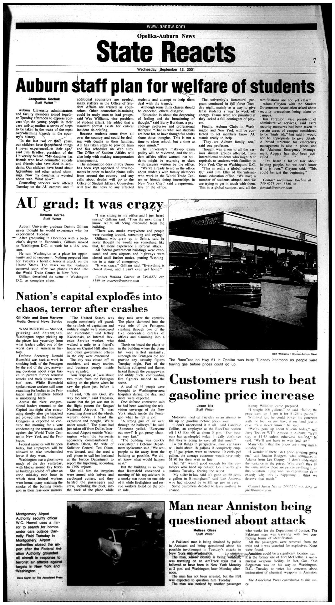 Wednesday, Sept. 12, 2001